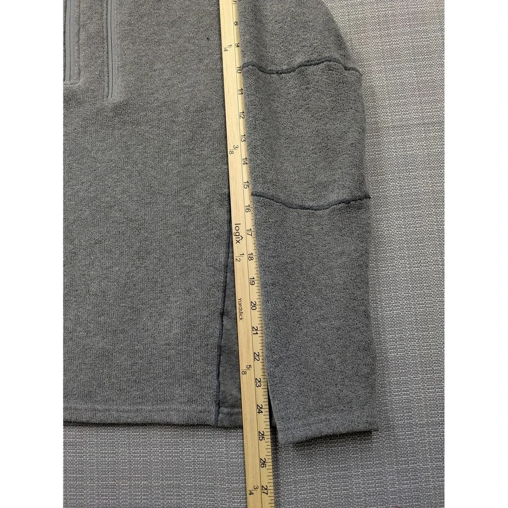 Kuhl Pullover Mens Medium Gray Fleece 1/4 Zip Hiking Thumbholes Pockets